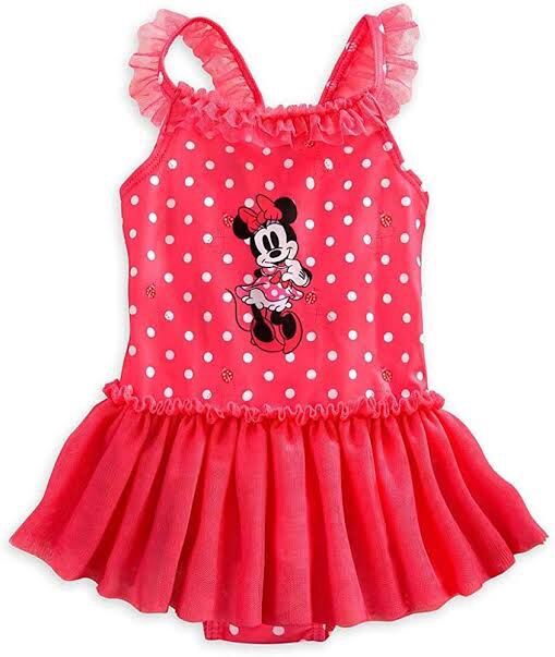 พร้อมส่ง Disney Store Minnie Mouse Pink Tutu Swimsuit Toddler Size 18 ...