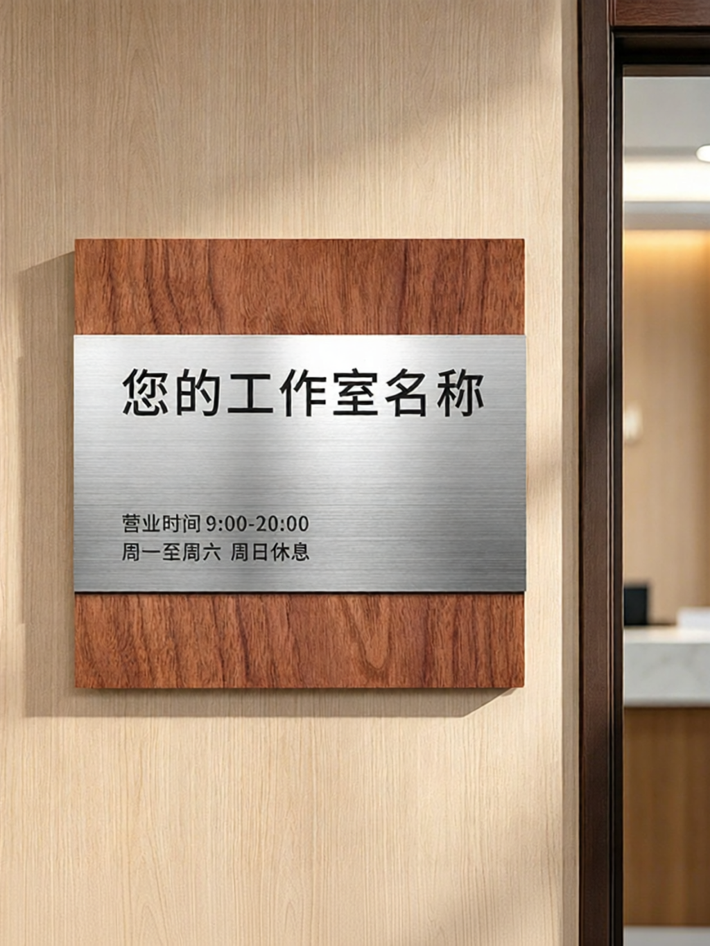 QIANGBIAO | Custom Acrylic Sign Business Hours Reminder ราคา 335 บาท*ส่งฟรี