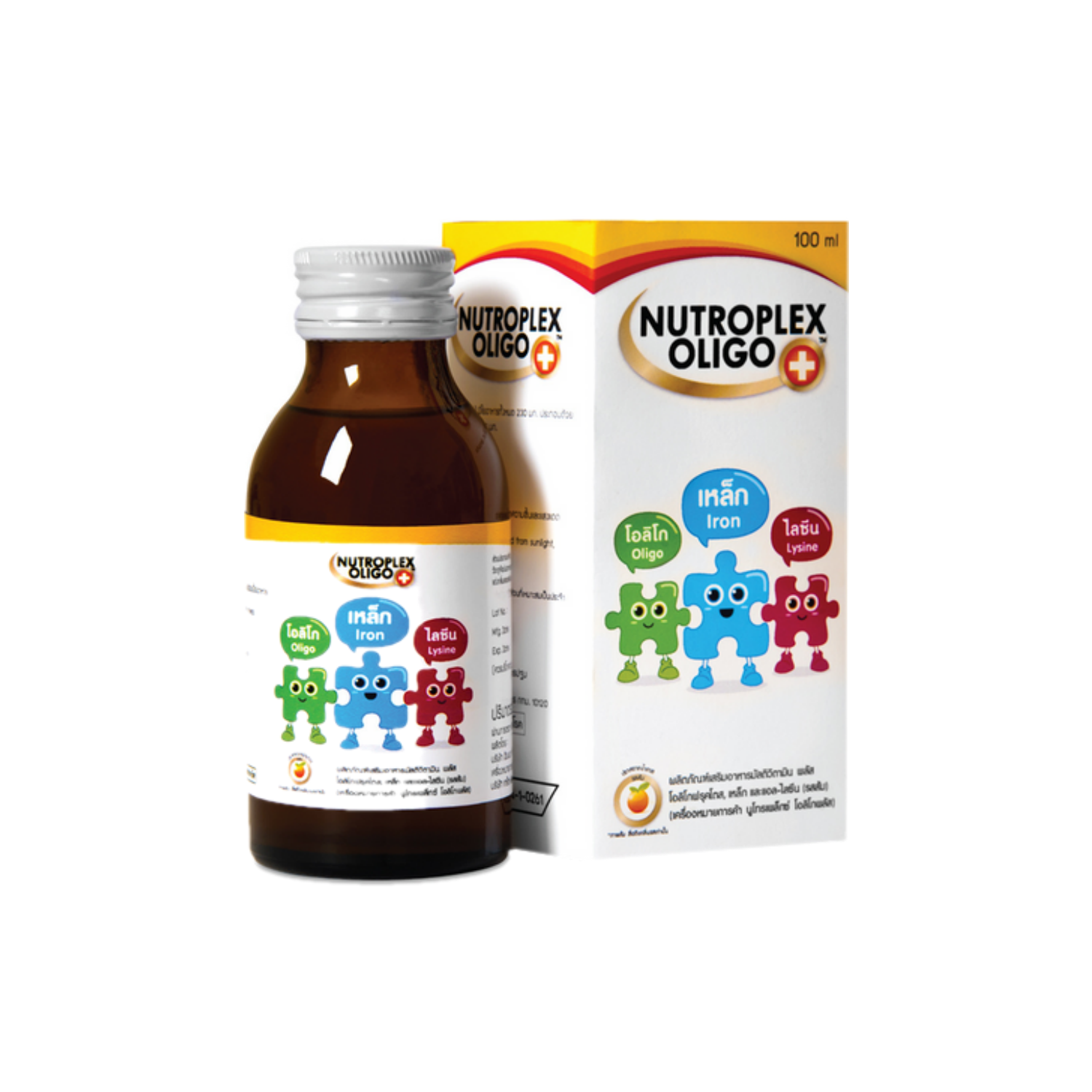 Nutroplex Oligo Plus Nutroplex Food Supplement Vitamins for Children 100ml (1 Box) Delicious Orange Flavor ราคา 290 บาท*ส่งฟรี