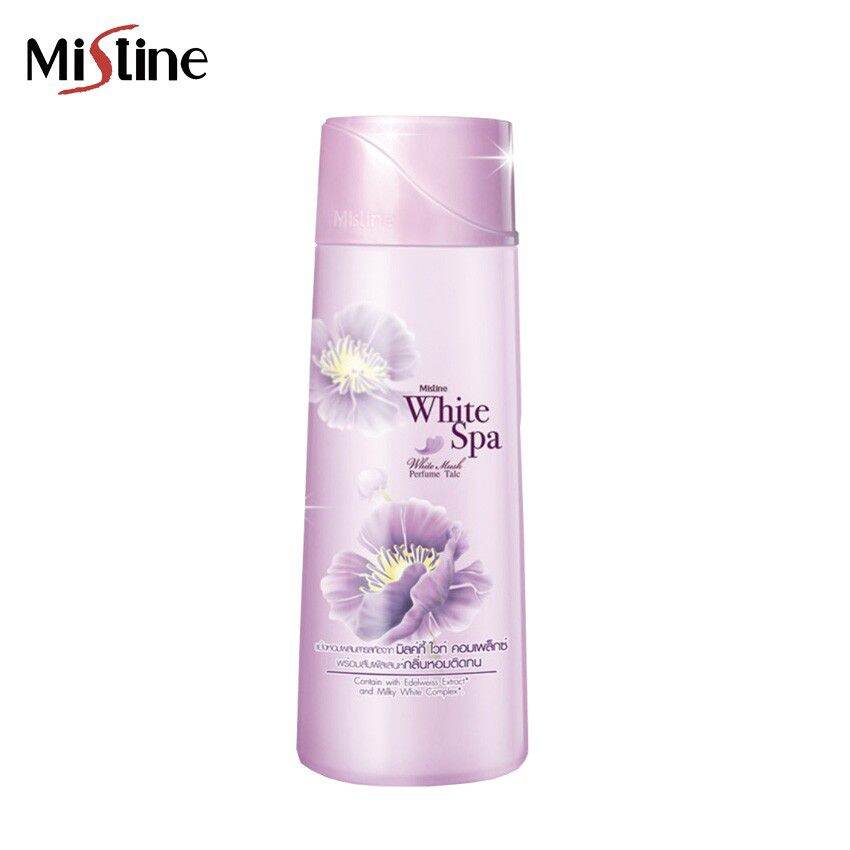 Mistine White Spa White Musk Perfumed Talc 200g. มิสทีน ไวท์สปา ไวท์ มัสค์ แป้งหอมฟีโรโมน