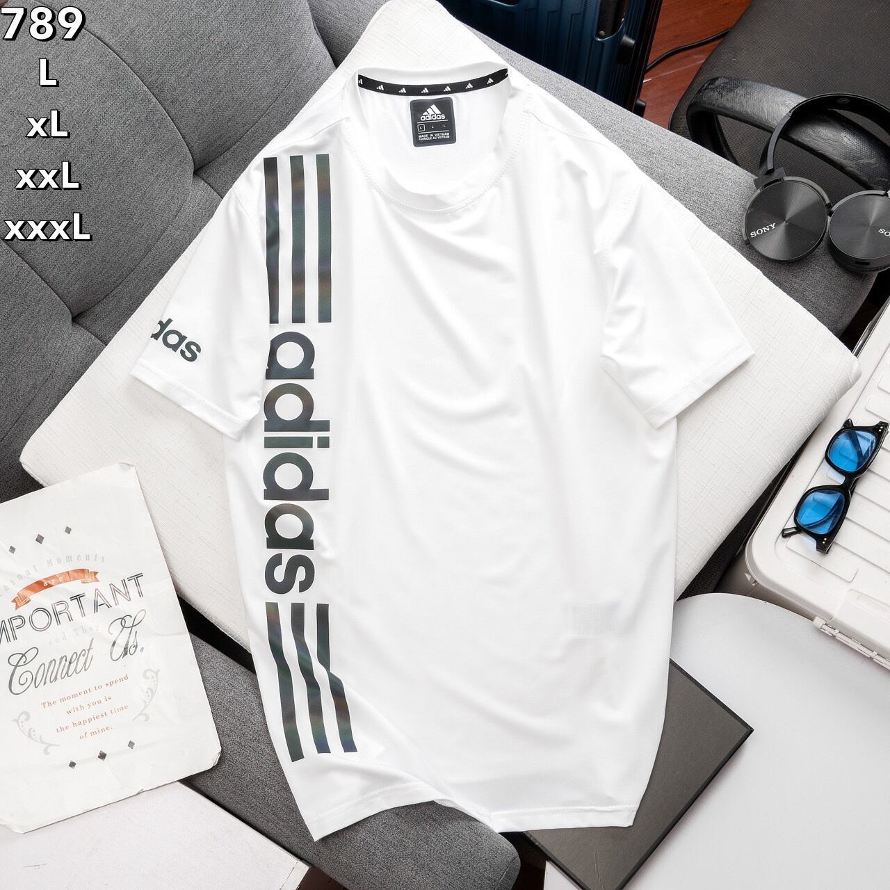 เสื้อคอกลม Adidas เสื้อกีฬาเสื้อออกกำลังกายใส่สบายเนื้อผ้าดี - KN ...