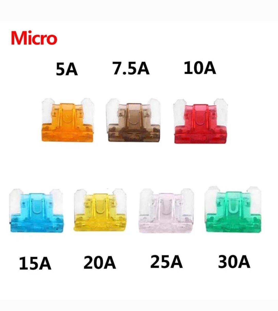 ฟิวส์รถยนต์แบบไมโคร Micro fuse 5ชิ้น/ชุด มี3ขนาดให้เลือก 5A 10A 15A