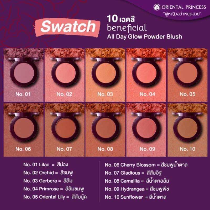 Oriental Princess Beneficial All Day Glow Powder Blush 3.5 G. ราคา 199 บาท*ส่งฟรี
