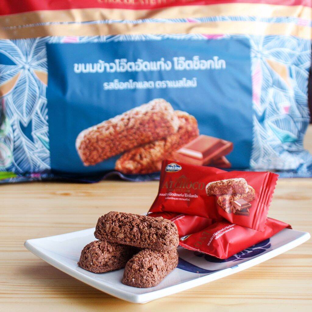 ขนมข้าวโอ๊ตอัดแท่ง รสช็อคโกแลต ตราเนสไลน์ 400 กรัม (Oat choco Chocolate flavor Nezline brand)