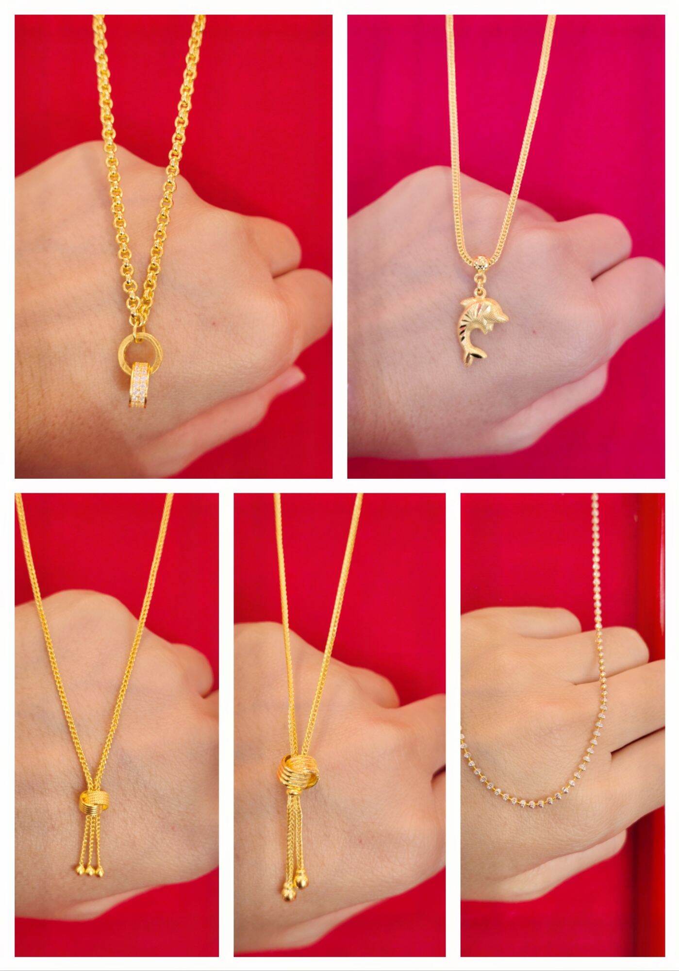 2 Sling Necklaces, Fashion Necklaces, 96.5% Real Gold. ราคา 43,250 บาท*ส่งฟรี