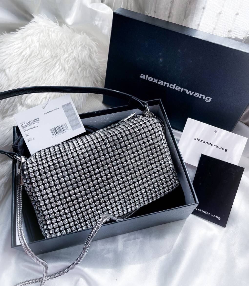กระเป๋า alexander wang rhinestone pouch (bag) Lazada.co.th