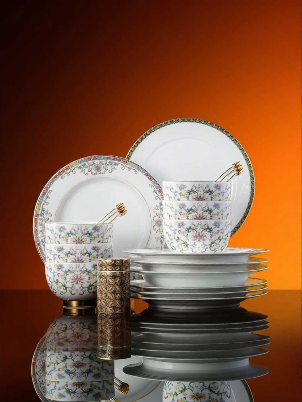 JINGDEZHEN | Porcelain Enamel Ceramic Tableware Set ราคา 63,263 บาท*ส่งฟรี