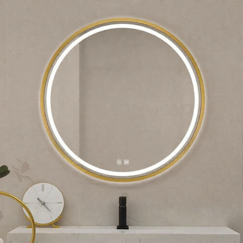 QIUZHISE | Wall-mounted Circular Illuminated Smart Anti-fog Bathroom Mirror ราคา 3,968 บาท*ส่งฟรี