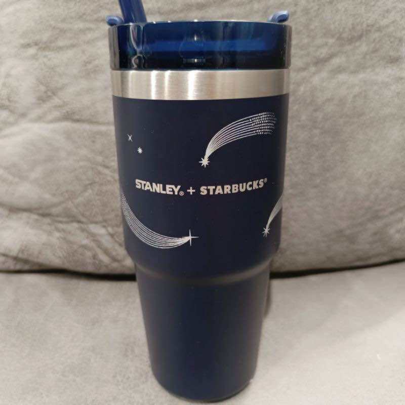 16OZ STANLEY DARK BLUE SILVER METEOR STAINLESS STEEL COLD CUP 16OZ