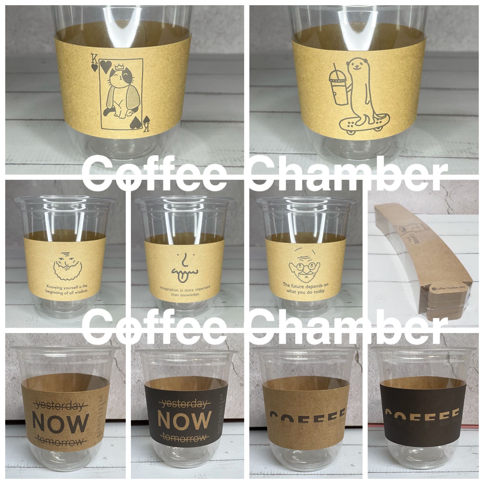 Paper Cup Sleeve for Coffee and Tea Shop (one pack contain 100 pieces)