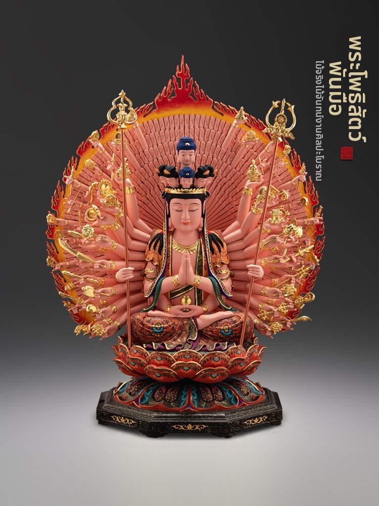 Carved and Painted Camphor Wood Buddha Statue ราคา 68,499 บาท*ส่งฟรี