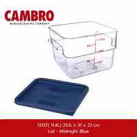Cambro food storage containers กล่องบรรจุอาหาร โพลีคาร์บอนเนต ทรงสีเหลี่ยมพร้อมฝาปิด