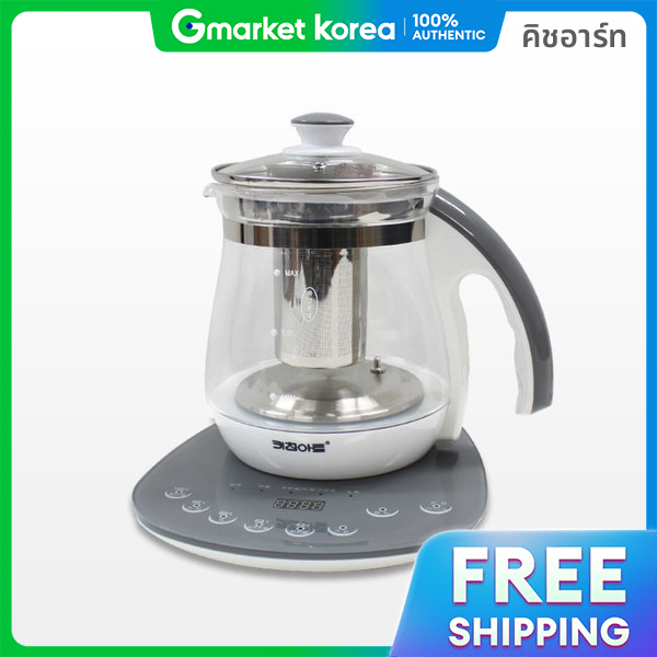 อุปกรณ์ทำสวนและตกแต่งกลางแจ้ง ศิลปะในครัว | Kitchen Art Akbar เครื่องชงชากาต้มน้ำไฟฟ้า 1.8 ลิตร (สีเทา)