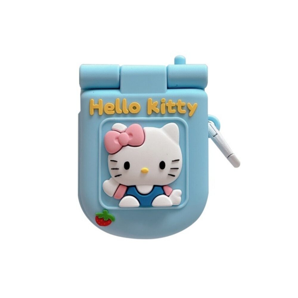 3D โทรศัพท์ Hello Kitty สําหรับ Airpods 4 รุ่นกระจกสีฟ้าหูฟัง Airpods 2 3 Pro Pro2 นุ่มซิลิโคนป้องกันกรณี ราคา 164 บาท*ส่งฟรี