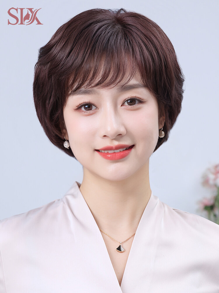 SIX | Natural Short Curly Wig Full Head ราคา 3,933 บาท*ส่งฟรี