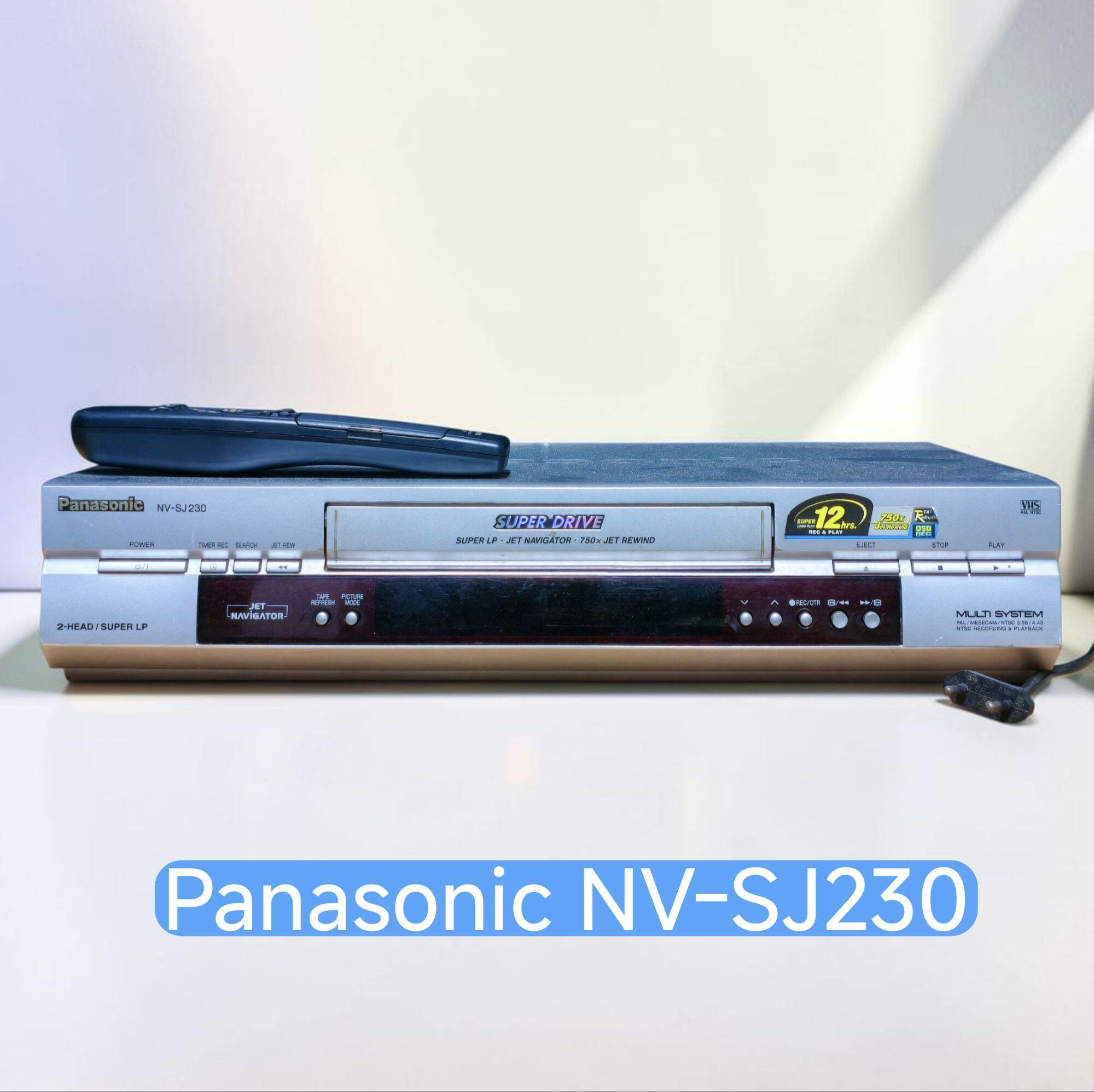 Panasonic Nv-Sj230 Video Player with Remote Control and Av Connection Cable, Works Normally. Clear Picture and Sound, Can Play Both Pal and Ntsc, Has a Super Drive System, Plays and Reels Quickly, Connects Av to New Model Tvs. ราคา 3,250 บาท*ส่งฟรี