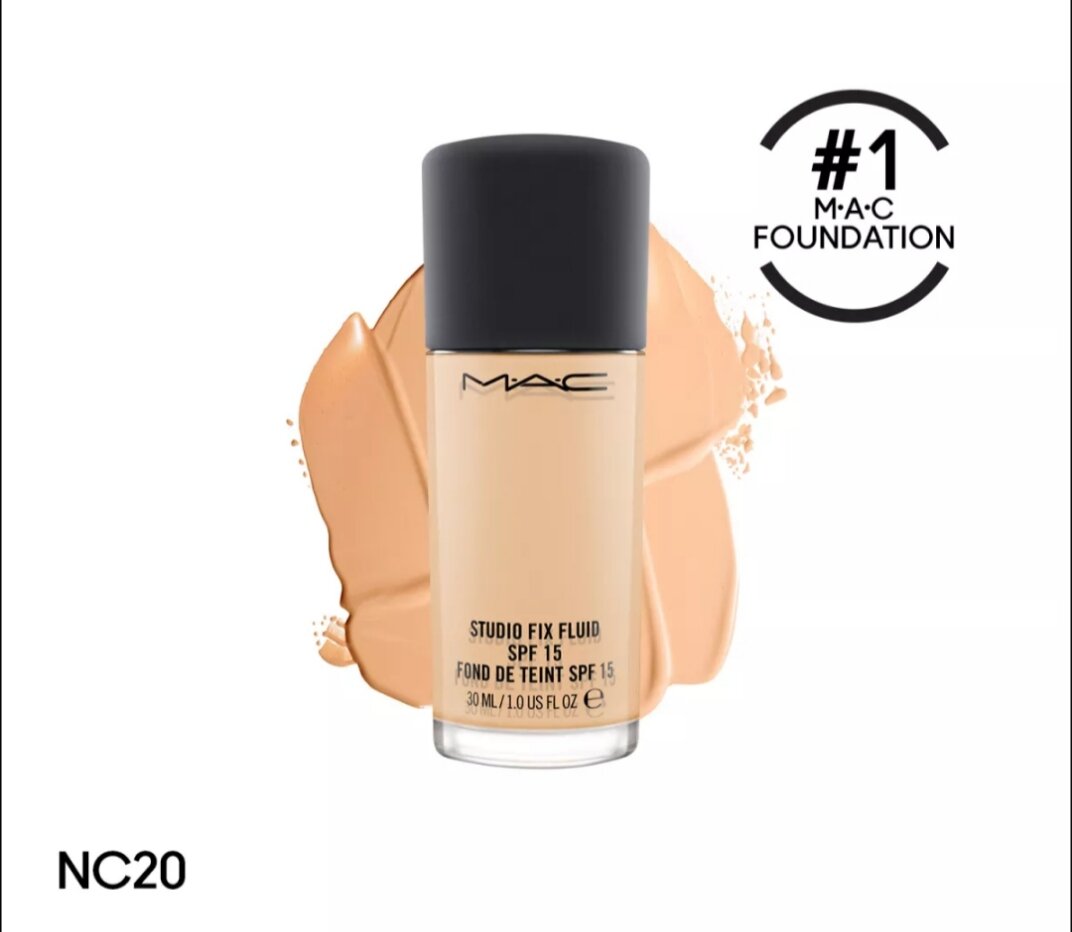 NC20 MAC Studio Fix Fluid SPF15 Foundation 30 ml รองพื้นคุมมัน | Lazada ...