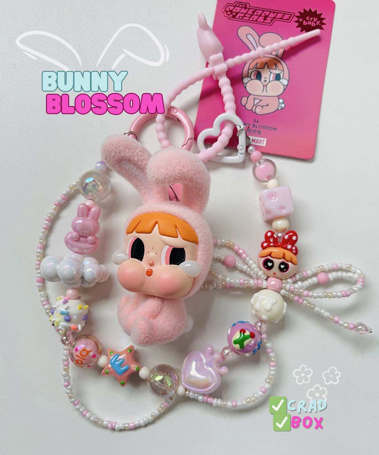 Crybaby x powerpuff girls‼️ของแท้‼️ พวงกุญแจ diy 🌟กระต่ายชมพู🌟 ราคา 1,550 บาท*ส่งฟรี