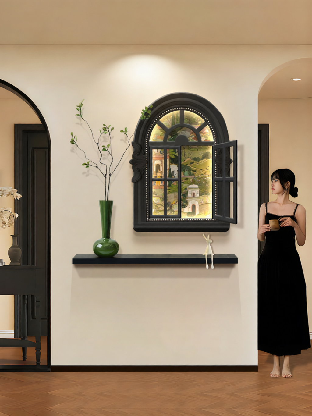 LTNS | 3D Stereo French Vintage Fake Window Wall Hanging Picture ราคา 5,494 บาท*ส่งฟรี