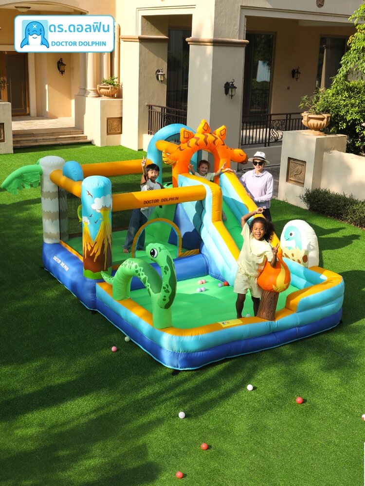 DOCTOR DOLPHIN | Children Entertainment Inflatable Bounce Slide Climbing Hoop Jumping Toy ราคา 15,026 บาท*ส่งฟรี