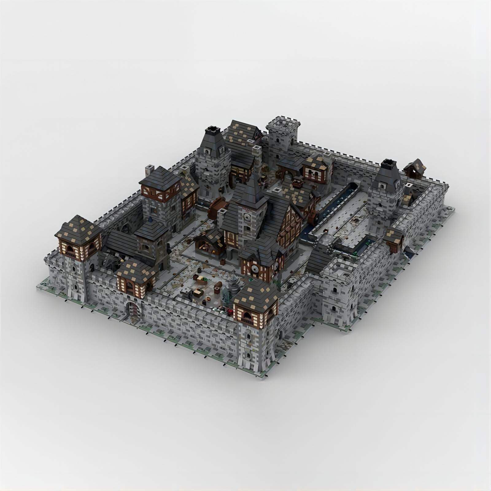 HUAZHI | Modular Building Medieval Architecture Complete City Set ราคา 60,438 บาท*ส่งฟรี