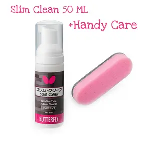 สินค้า น้ำยาเช็ดยางปิงปอง BUTTERFLY SLIM CLEAN 50ML + HANDY CARE