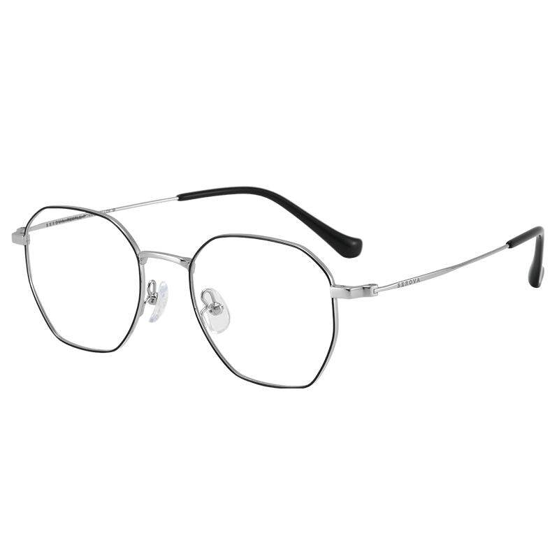 Serova | Ultra-light Titanium Stylish Multi-sided Square Frame Glasses for High Prescription ราคา 2,583 บาท*ส่งฟรี