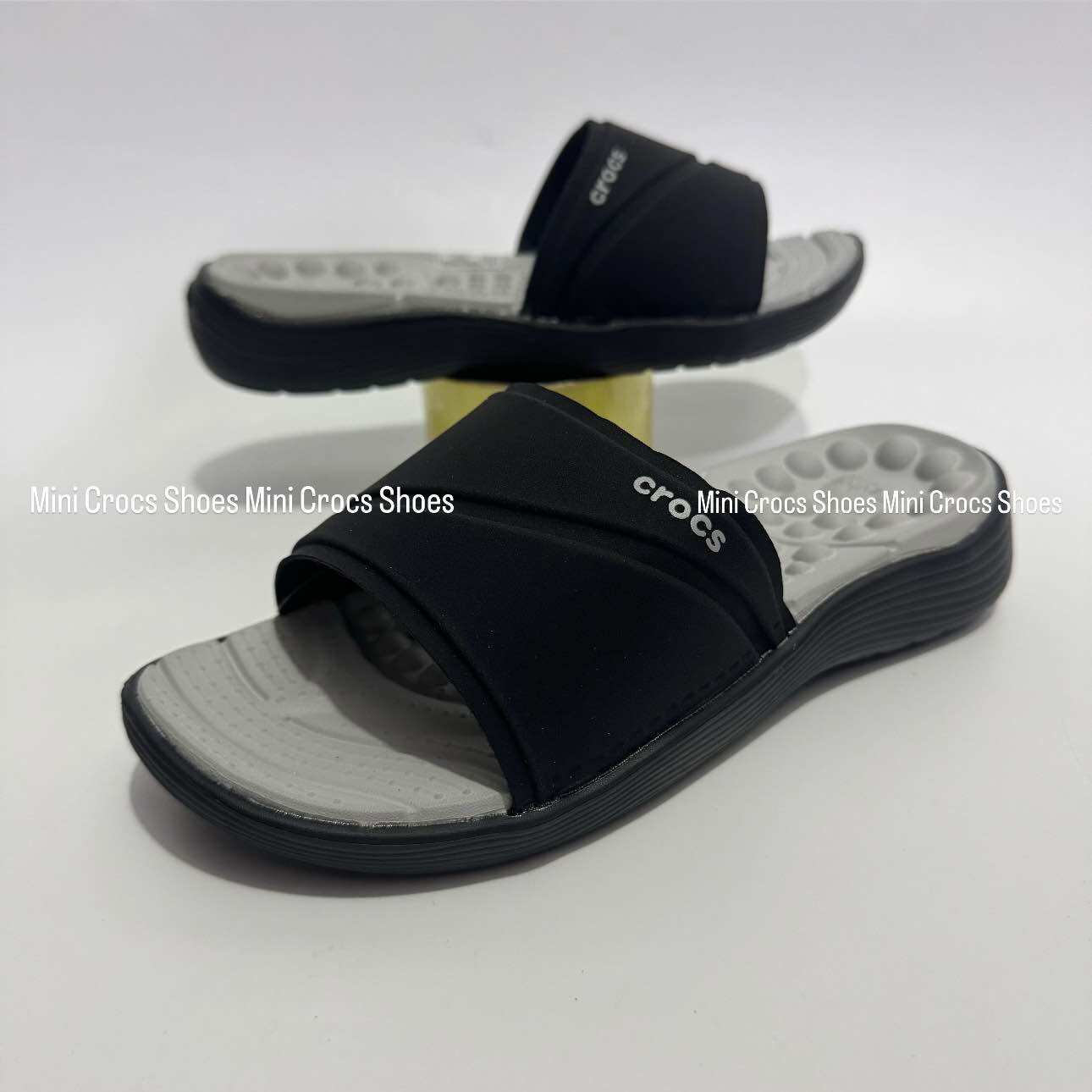 รองเท้าเเตะแบบหนีบ Crocs Rivira สีดำเทา ชมพูอ่อน เทาฟ้า ชมพูแขน มี