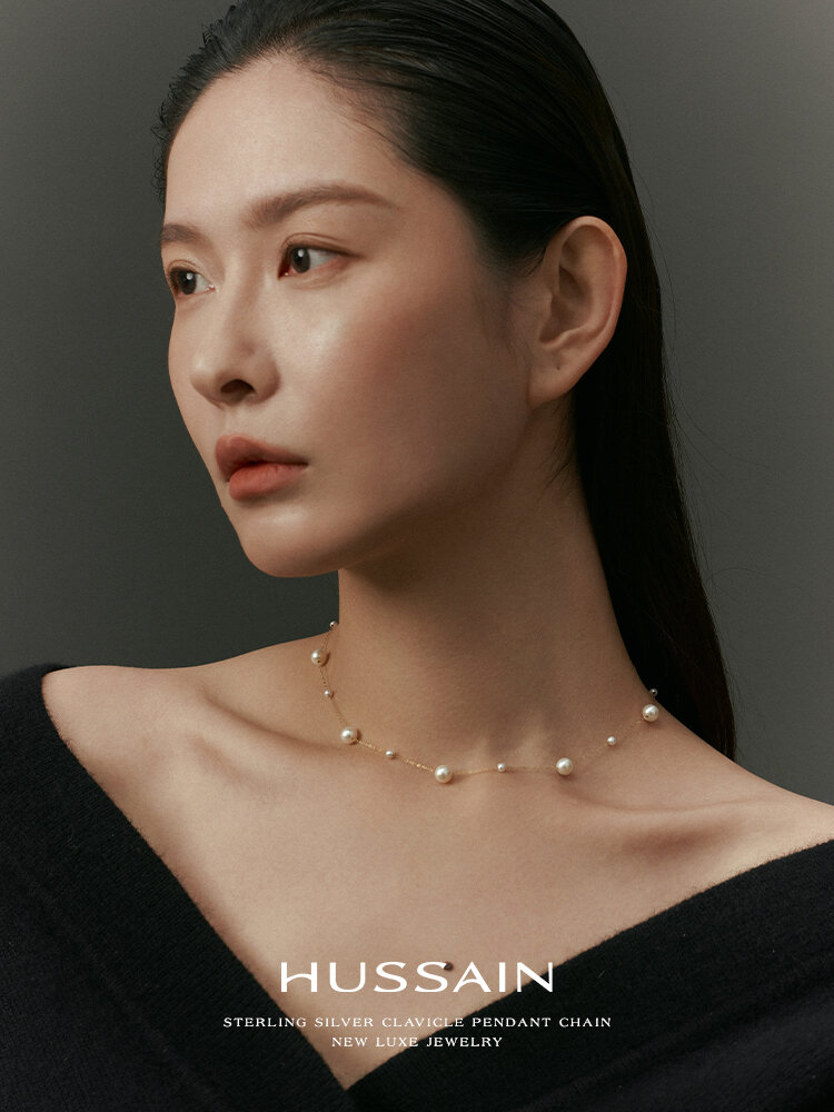 HUSSAIN | Light Luxury Natural Pearl Necklace ราคา 13,991 บาท*ส่งฟรี