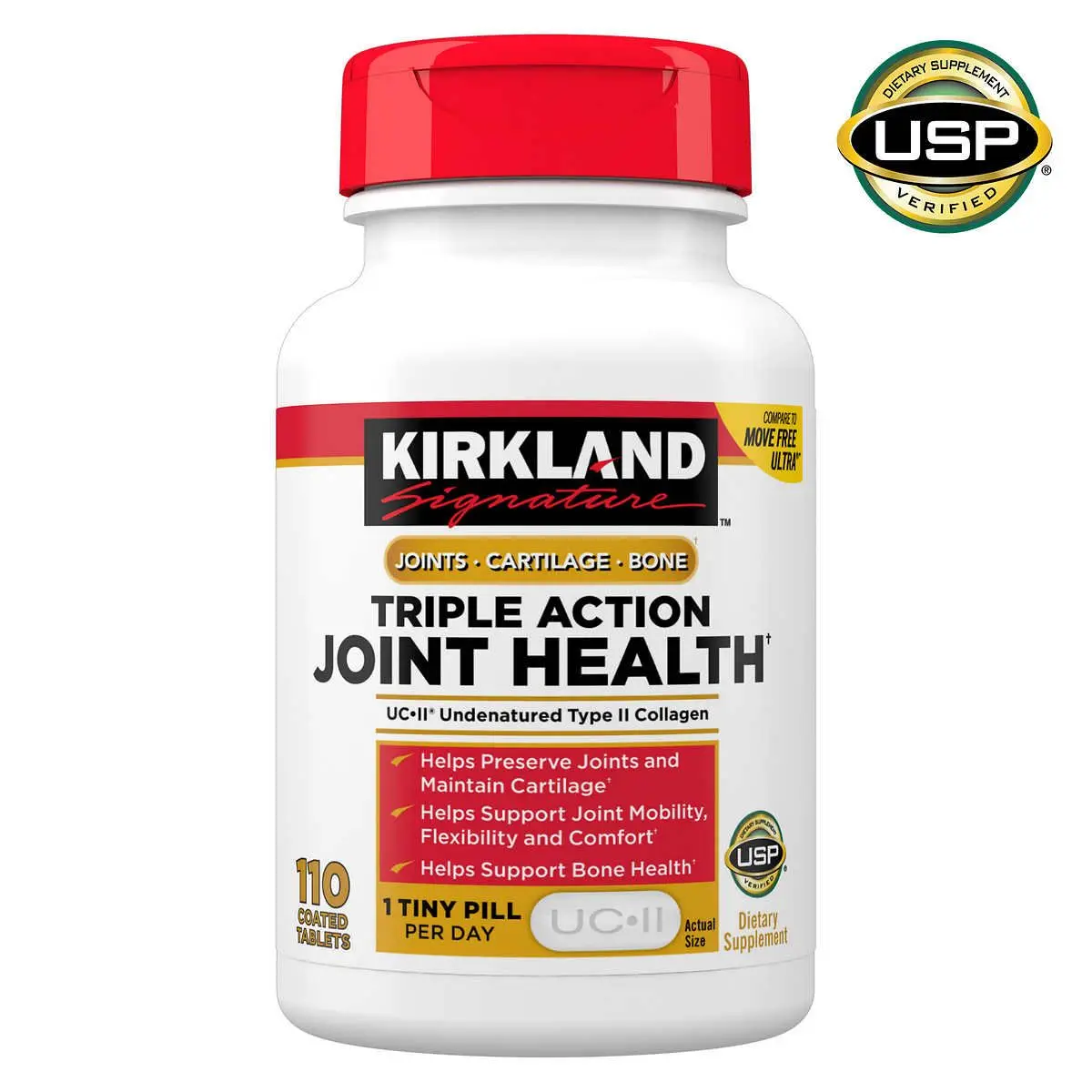 (Exp.2023)​ Kirkland​ Triple​ Action​ Joint​ Health​ 110 Coated​ Tablets​