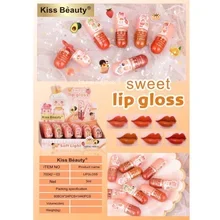 ภาพขนาดย่อของภาพหน้าปกสินค้าลิปกลอสจุ่มจิ๋ว Kiss Beauty Sweet Lipgloss 6แท่ง 70042-03 ติดทน กันน้ำ จูบไม่หลุด เนื้อแมท สีสวย จากร้าน Makeupshop_2 บน Lazada ภาพที่ 7