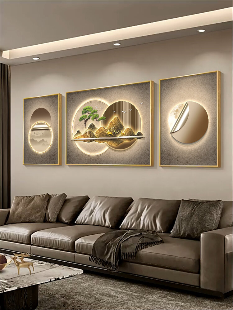 XIANGTUYIN | Grand Landscape Living Room Wall Art New Chinese Style Three-Panel Wall Hanging ราคา 2,558 บาท*ส่งฟรี