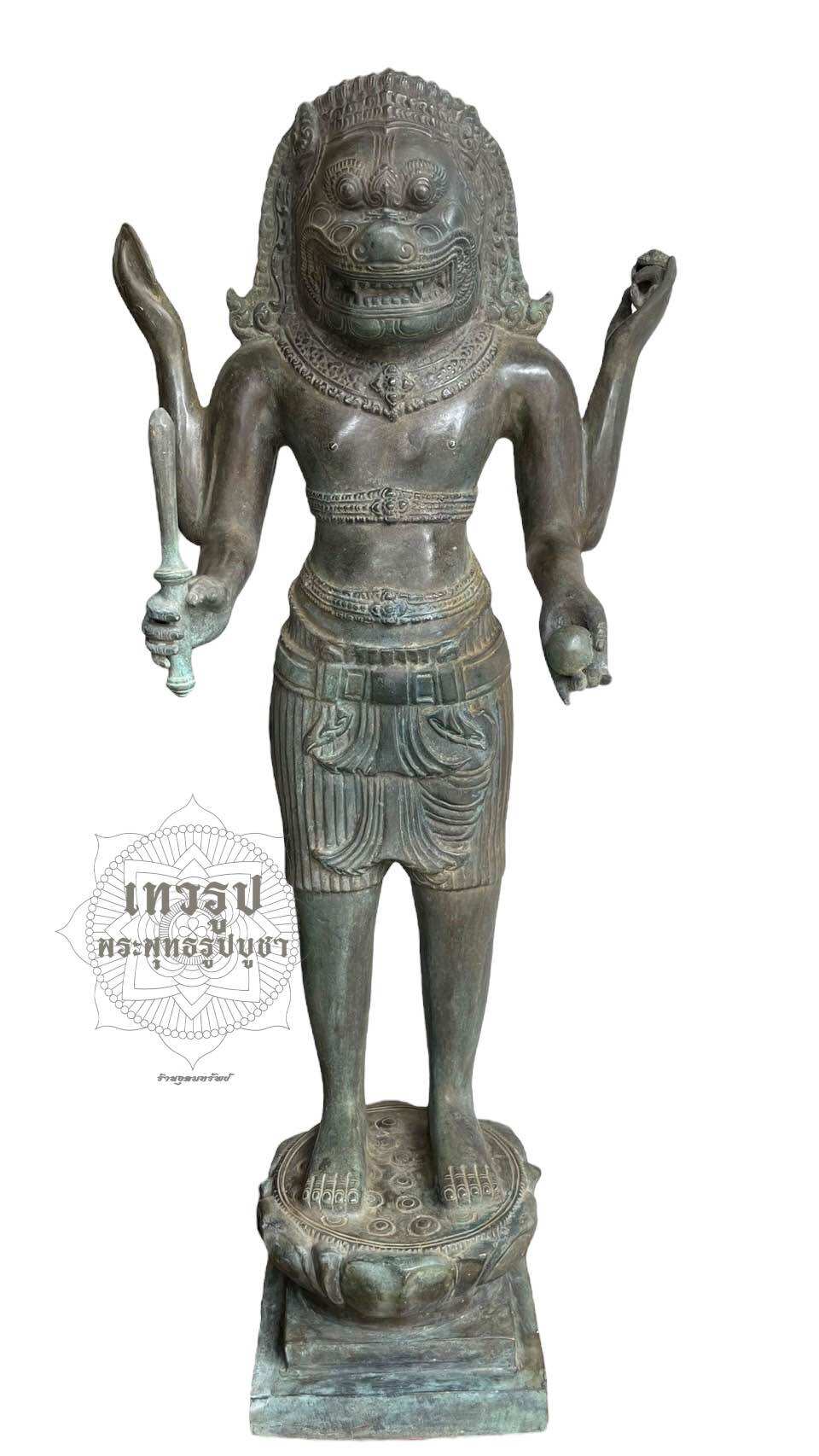 Narasiang, the Vishnu Avatar, Brass Figure. ราคา 35,000 บาท*ส่งฟรี