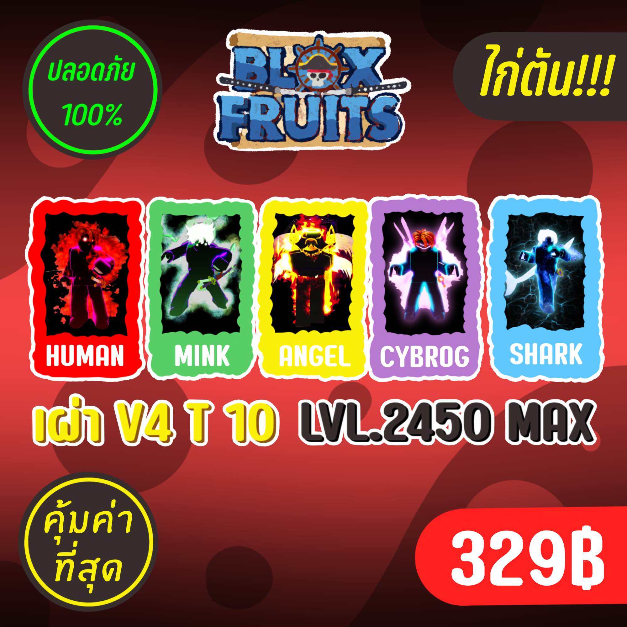 Blox Fruits, Mink V4 Tier 1, Account Level 2450