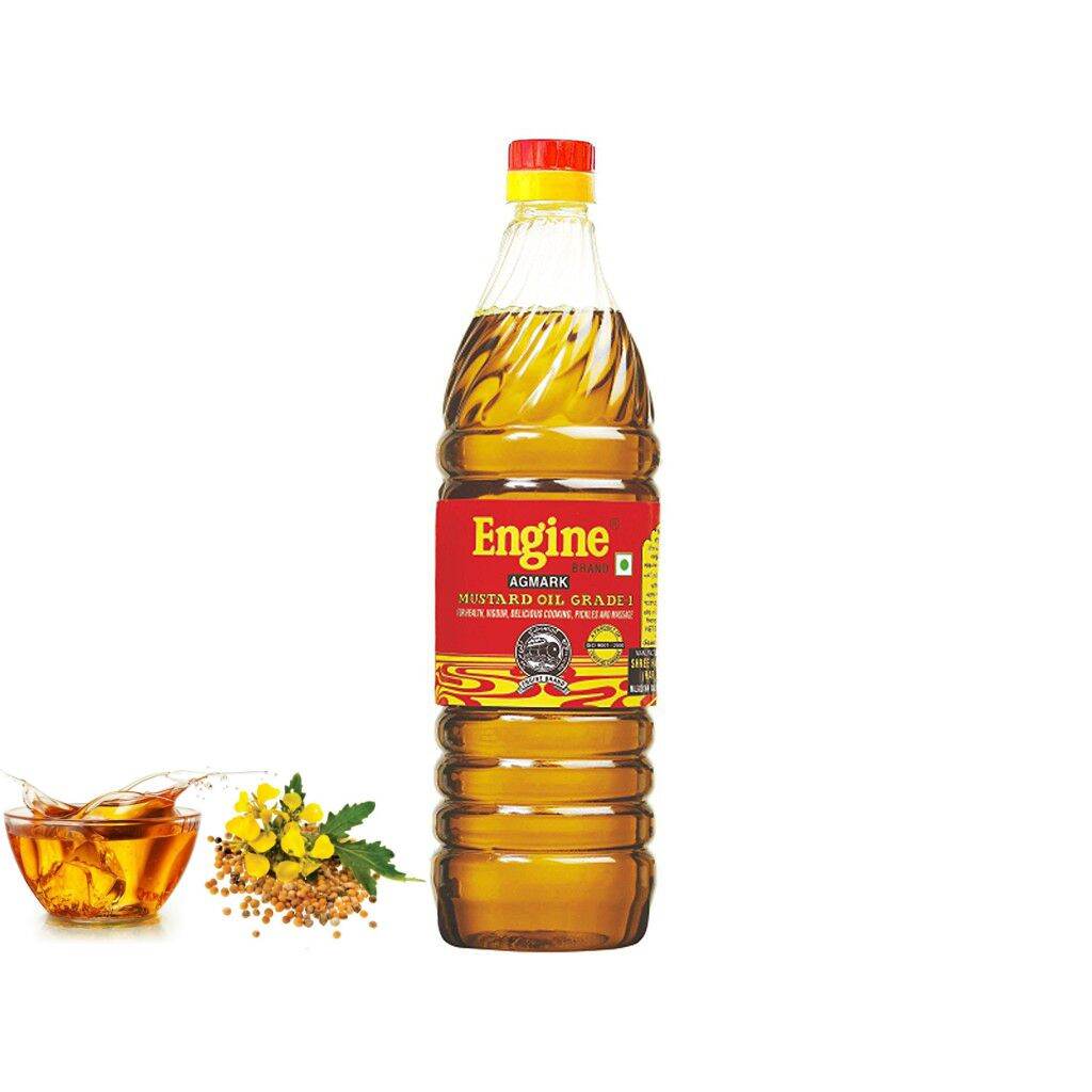 Mustard Oil น้ำมันมัสตาร์ดแท้ 100% จากประเทศอินเดีย 500 ml.