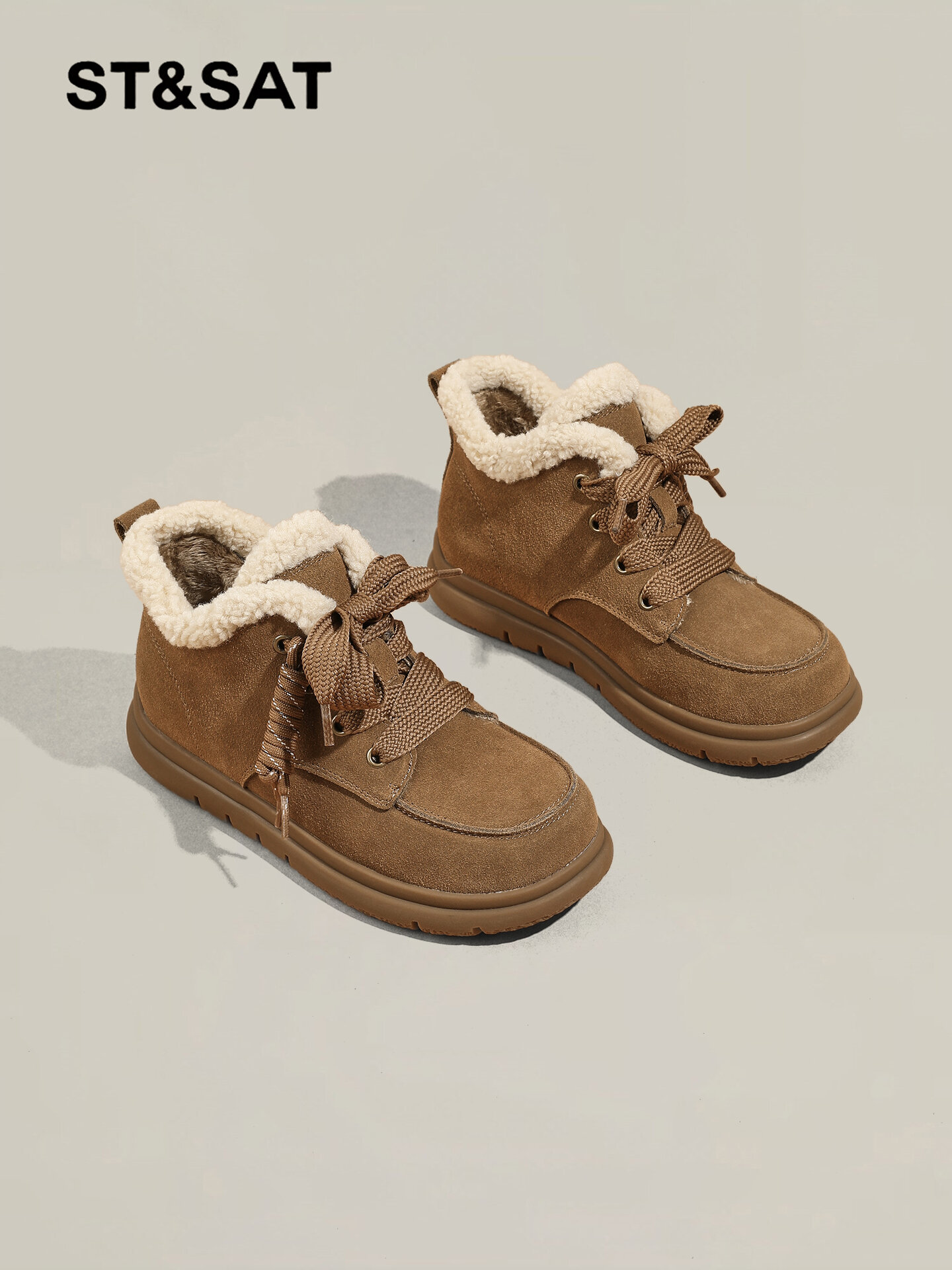 ST&SAT | Fluffy Warm Snow Boots Thicken Sole Women ราคา 3,085 บาท*ส่งฟรี