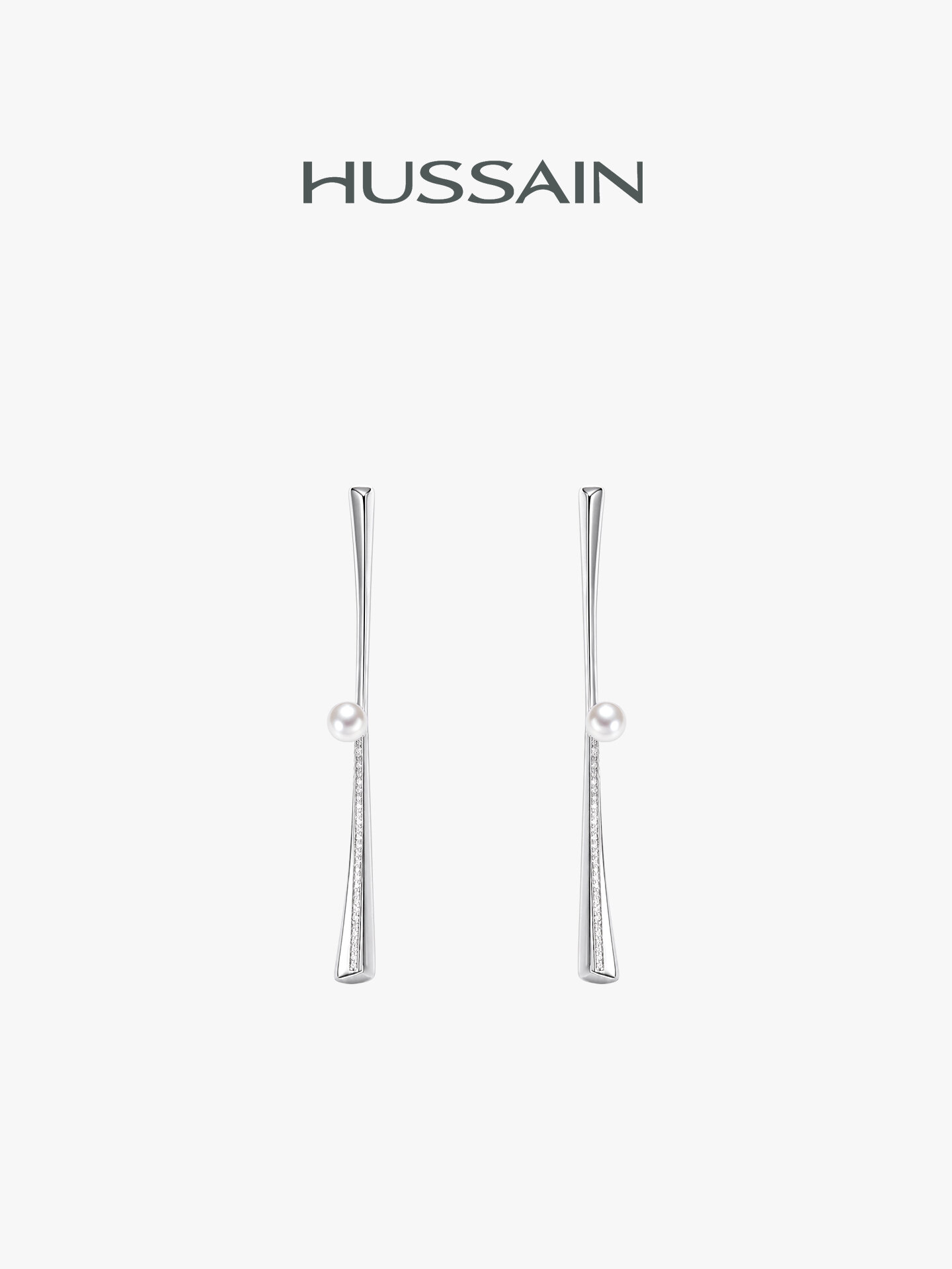 HUSSAIN | Freshwater Pearl Sterling Silver Earrings ราคา 8,362 บาท*ส่งฟรี