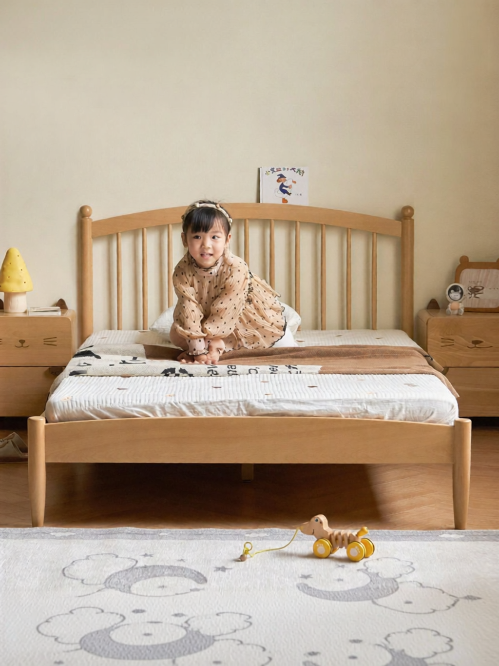 WEISHA | Children's Solid Beech Wood Bed ราคา 17,278 บาท*ส่งฟรี