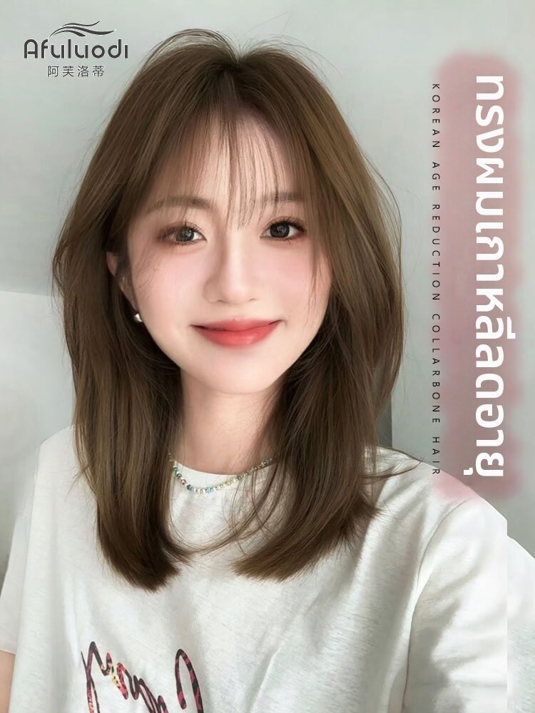 Afuluodi | Full Wigs Shoulder Length Real Human Hair Invisible Stitches ราคา 12,450 บาท*ส่งฟรี