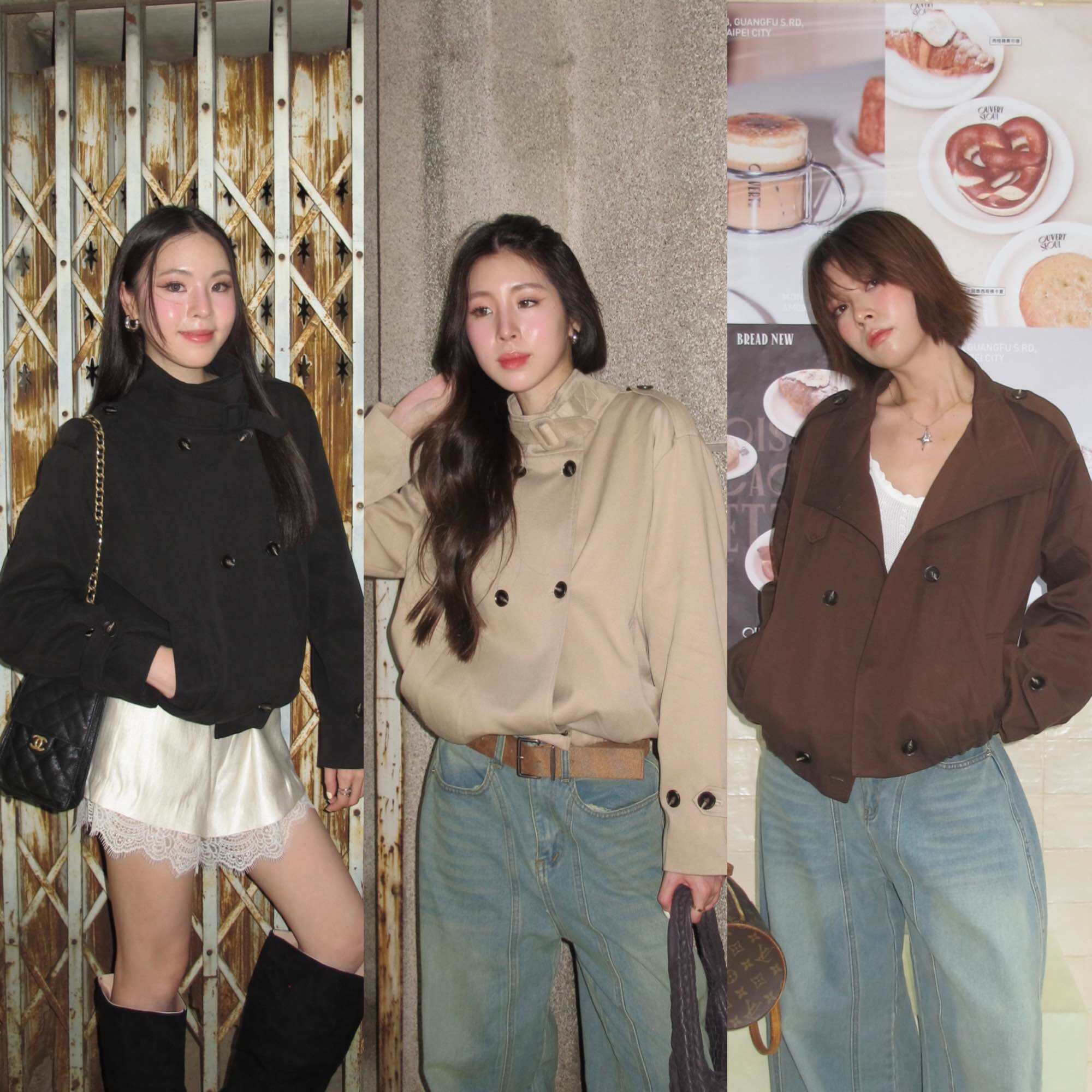 Malimays - Emmie Trench Coat, Short Coat with Ribbed Cuffs. ราคา 939 บาท*ส่งฟรี