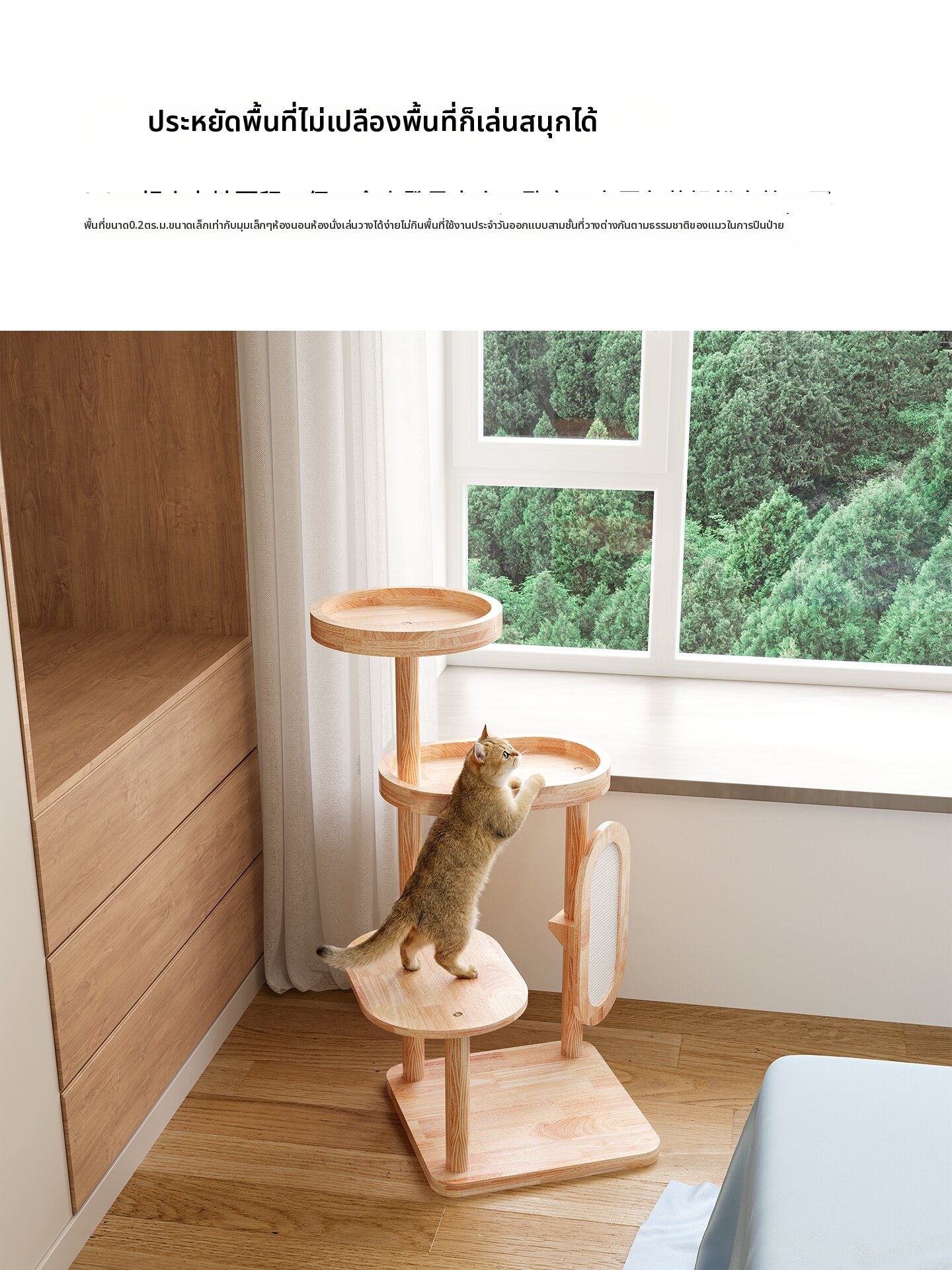 อาหารและอุปกรณ์สัตว์เลี้ยง Honeypot Cat แมวฮันนี่พอท | แมวตัวเล็กประหยัดพื้นที่โดยเฉพาะโครงปีนเขา ราคา 4,902 บาท*ส่งฟรี