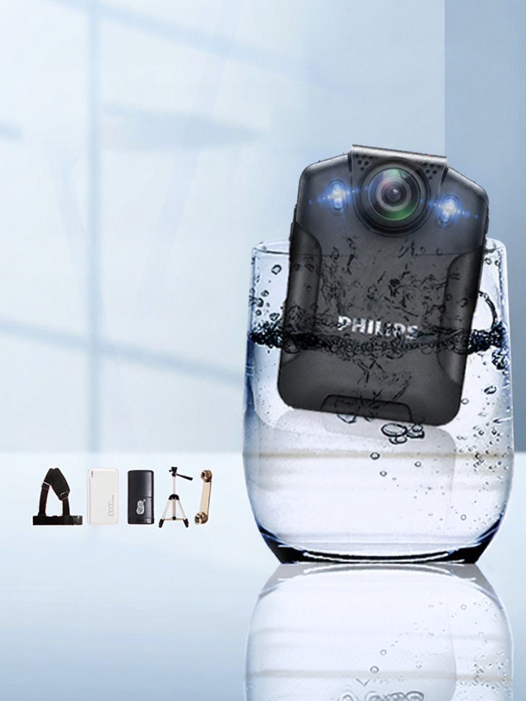 Philips | 4K HD Night Vision Waterproof Professional Chest-mounted Body Camera ราคา 11,279 บาท*ส่งฟรี