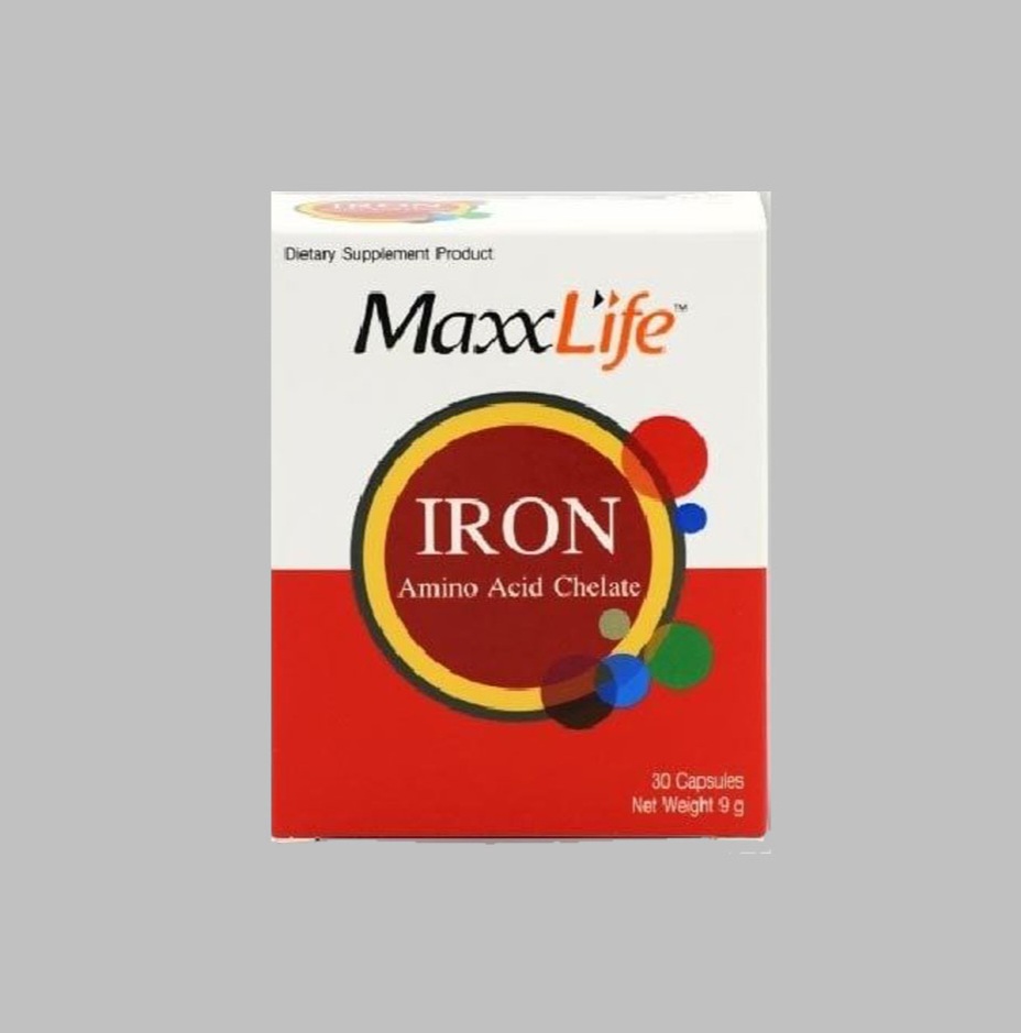 Maxxlife Iron Amino Acid Chelate 30 Capsules Lazada.co.th