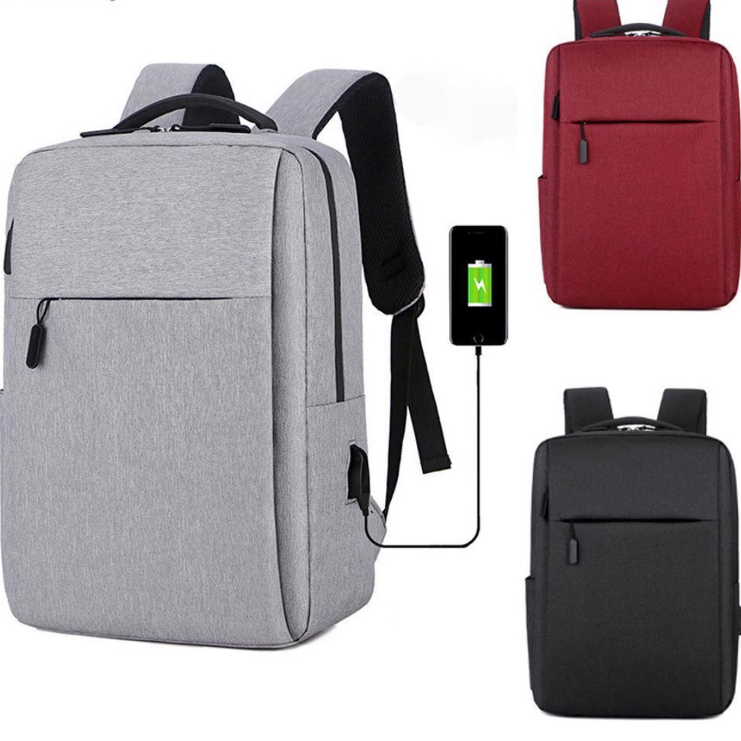 กระเป๋าเป้สะพายหลัง มีช่องเสียบ USB  กระเป๋าสะพายหลัง กระเป๋าเป้สไตล์เกาหลี สินค้าพร้อมส่ง（B-210)