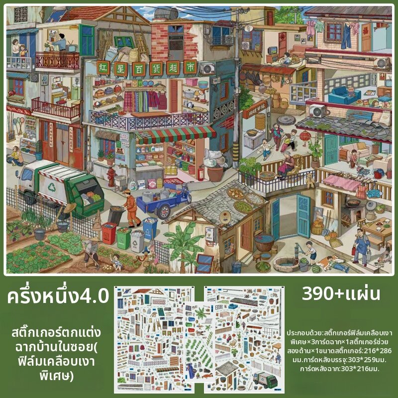 SHANGWENBITE | สติกเกอร์โมเดลถนนสามมิติ DIY ลดความเครียด