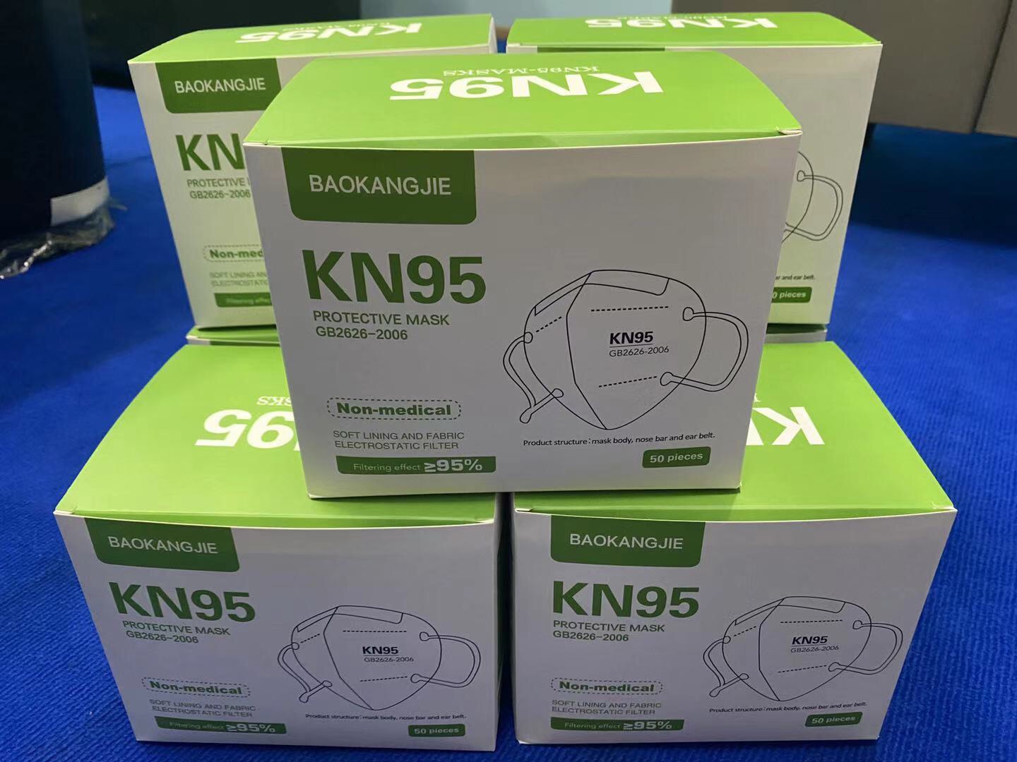 KN95 N95 แมส ผ้าปิดจมูก ป้องกันได้อย่างดี หน้ากากอนามัย ราคายกกล่อง(เขียว)X50ชิ้น หน้ากากKN95 KN95 แมส แมสKN95 แยกซองละ2ชิ้น คุณภาพเกรดดี