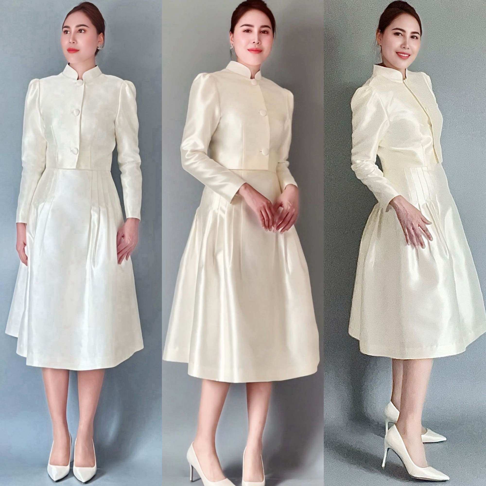 Modern Thai Clothing: Crop Top and Flared Skirt. Modern Thai Shirt and Skirt, Jitlada Style, Worn for Events, Thai Clothing. 🇹 🇭 (Ready to Ship from Thailand) ราคา 2,490 บาท*ส่งฟรี