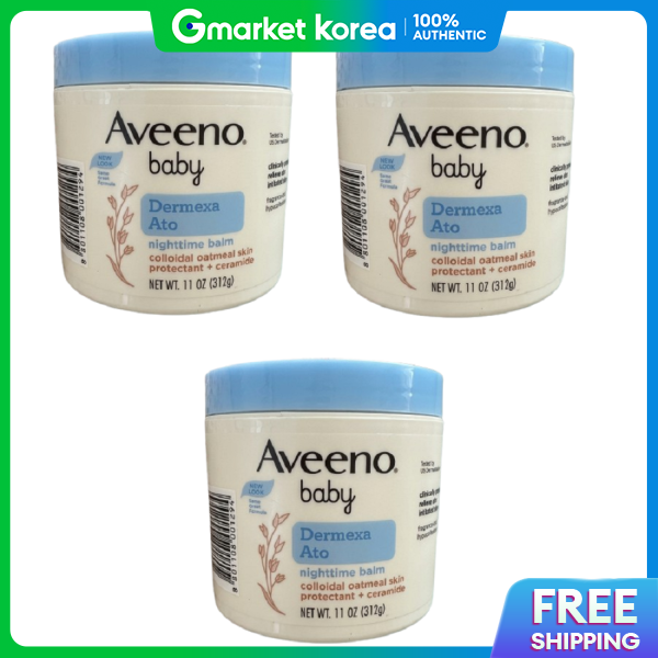 Aveeno | Aveeno Baby the Meksa Atoneight Time Balm Sensitive Gentle Baby Moisturizing 312ml X 3 ราคา 2,412 บาท*ส่งฟรี