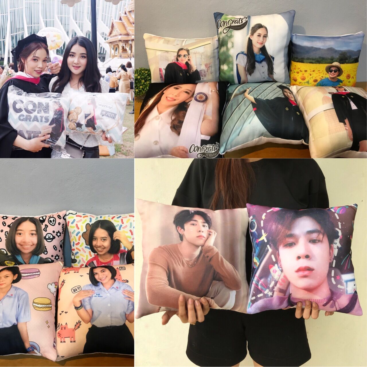 หมอนอิง หมอนตกแต่ง หมอนสกรีน ตามสั่ง ของขวัญ 30x30cm