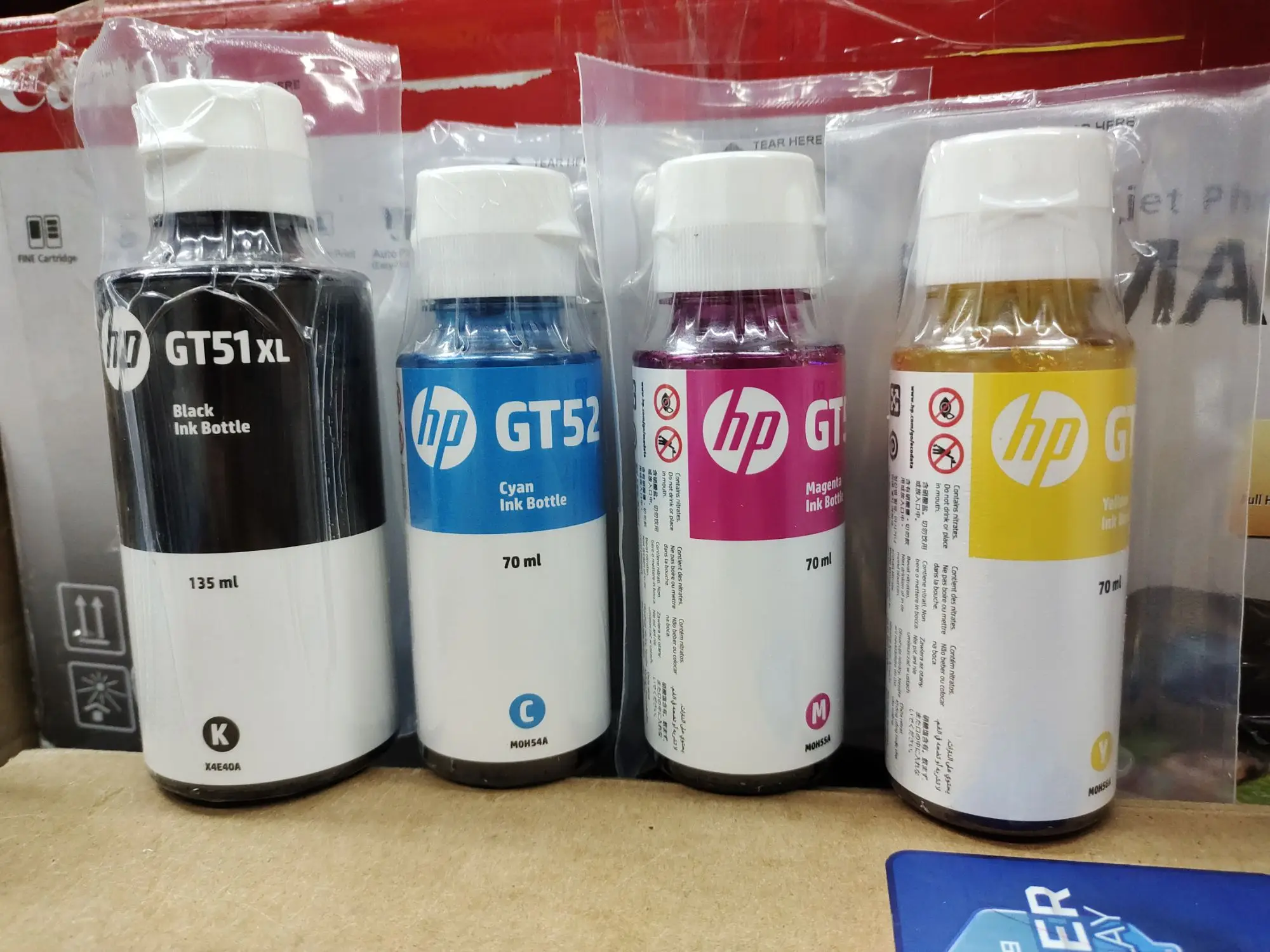 หมึกแท้ HP GT51 XLดำ, GT52 สี C, M, Y **ไม่มีกล่อง**ของแท้100% สินค้าแบบเลือกได้หลากหลาย